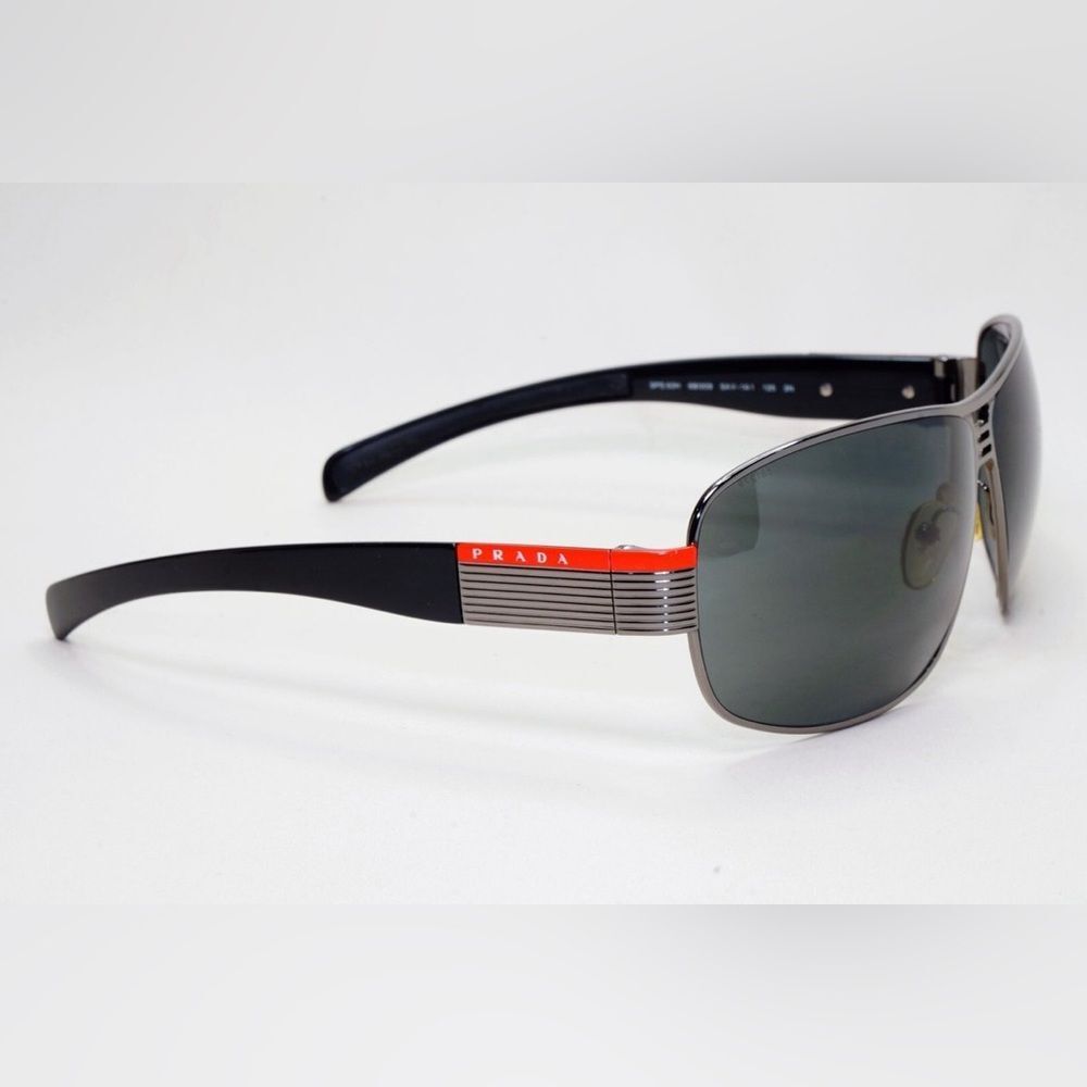 Prada SPS 50H Linea Rossa Sport Men’s Black and Silver Sunglasses